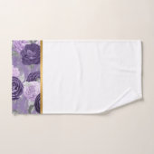 豪華パープル春フローラバスルーム用タオルセット バスタオルセット (ハンドタオル)