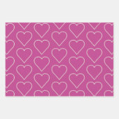 豪華ピンクパールホワイトパール ブライダルシャワー ラッピングペーパーシート (正面)