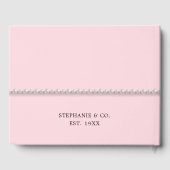 豪華ピンク ティファニー テーマ ブライダル シャワー ゲストブック (裏面)