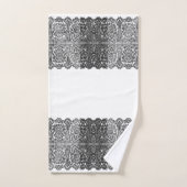 豪華ブラックレースシーンデザインバスタオルセット バスタオルセット (ハンドタオル)
