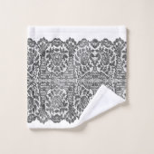 豪華ブラックレースシーンデザインバスタオルセット バスタオルセット (ウォッシュタオル)