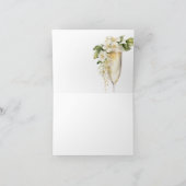 豪華ブランチとスパークリング エレガントなブライダルシャワー サンキューカード (内部)