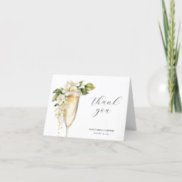 豪華ブランチとバブル　エレガントなブライダルシャワー サンキューカード