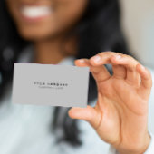 豪華ミニマルなライトグレーQRコード 名刺