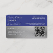 豪華モダンなコバルト銀の彫刻 – スタイル車 名刺 (裏面)