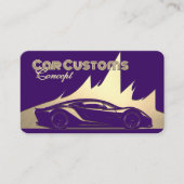 豪華モダンな紫&金ゴールド彫刻 – スタイル車 名刺 (正面)