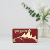 豪華モダンな赤と金ゴールドを刻んだ – スタイル車 名刺 (スタンド正面)