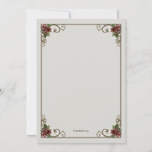 豪華招待状 招待状 (裏面)