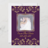 豪華王室のな日付写真の招待状 セーブザデート (正面)