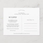 豪華結婚脚本の発表 ポストカード (裏面)