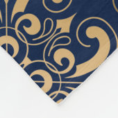 豪華華美金ゴールド海軍 フリースブランケット (角)