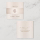 豪華魅力的で優しく光沢のある明るいタンポポ スクエア名刺 (正面/裏面)