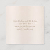 豪華魅力的で優しく光沢のある明るいタンポポ スクエア名刺 (裏面)