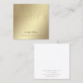 豪華魅力的で優しく光沢のある明るい眩しい金ゴールド スクエア名刺 (正面/裏面)