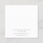 豪華魅力的で優しく光沢のある明るい眩しい金ゴールド スクエア名刺 (裏面)