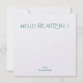 豪華: きらめく5.25"をx 5.25"招待状真珠で飾って下さい 招待状 (裏面)