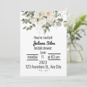 豪華 ブライダルシャワー 結婚式 招待状 (スタンド正面)