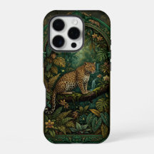 豹が枝に横たわるジャングル | iPhone 16 Pro ケース