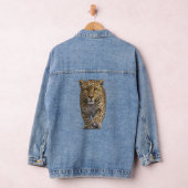 豹が迫る デニムジャケット (ハンガー)