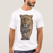 豹が迫る Tシャツ (正面)