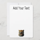 豹の攻撃的な咆哮の頭 招待状 (裏面)