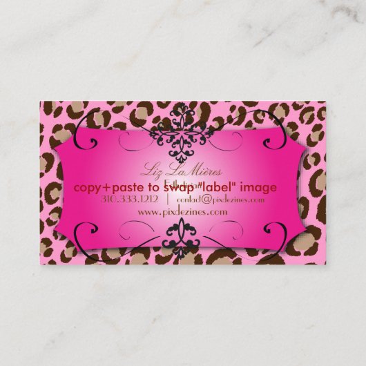 豹の斑点 / 名刺 (裏面)