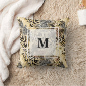 豹の皮、ヘビ クッション (ブランケット)