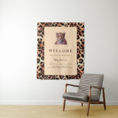 豹の贅沢 ライオン 虎 ウール パターン ベビー シャワー タペストリー (インサイチュ)