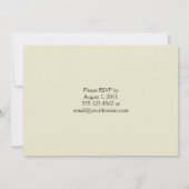 豹柄とスクロール 結婚式後 招待状 (裏面)