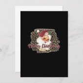 豹柄ヴィンテージ70年代サンタ メリークリスマス 招待状 (正面/裏面)