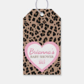 豹 & ピンクのベイビーシャワー ご来場ありがとうございました ギフトタグ (裏面)