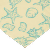 貝が付いている背景。 手描き テーブルクロス (アングル)