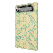 貝が付いている背景。 手描き ミニクリップボード (アングル2)