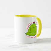 貝のええ内向的なカメのかわいいマグ マグカップ (正面右)