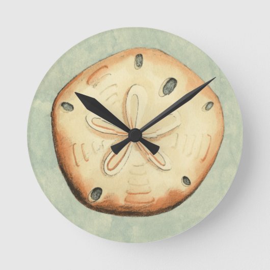 貝のコレクター ラウンド壁時計 (正面)