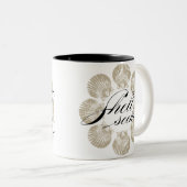 貝のシーカーのツートーンマグ- 15のoz. ツートーンマグカップ (正面右)