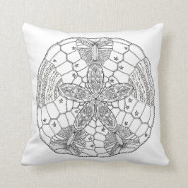 貝のデザインの投球の白黒枕 クッション