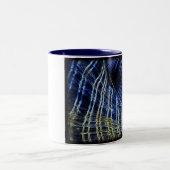 貝のデジタル芸術のマグ ツートーンマグカップ (中央)