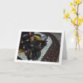 貝のムール貝 カード (黄色い花)