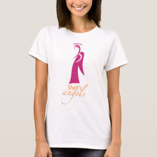 貝の天使の女性のTシャツ Tシャツ