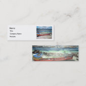 貝の島の名刺のカヌー及びいかだ スキニー名刺 (正面/裏面)