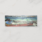 貝の島の名刺のカヌー及びいかだ スキニー名刺 (裏面)