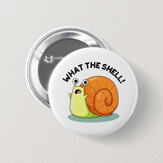 貝の殻おもしろいは 缶バッジ (正面&裏面)