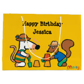 貝の誕生日のMaisy ラージペーパーバッグ (裏面)