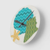 貝はIIを模造します ラウンド壁時計 (傾斜)