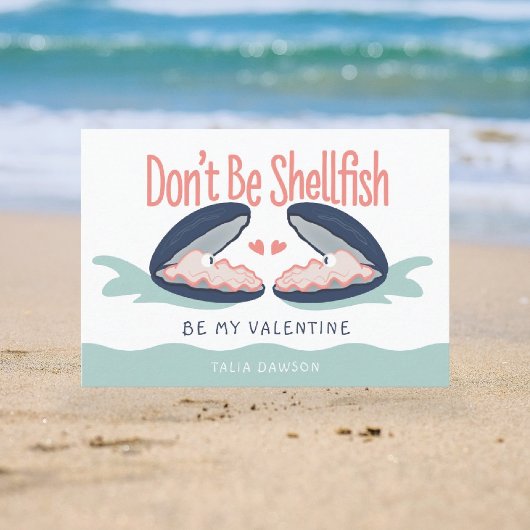 貝カキ教室バレンタインデー サンキューカード