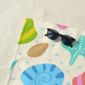 貝カラフルとヒトデパーソナライズされた ビーチタオル (インサイチュ)