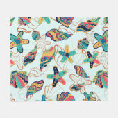 貝カラフル模様フリースブランケット フリースブランケット (正面(横))