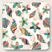 貝カラフル模様 コースター (正面)