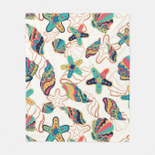 貝カラフル模様 フリースブランケット (正面)